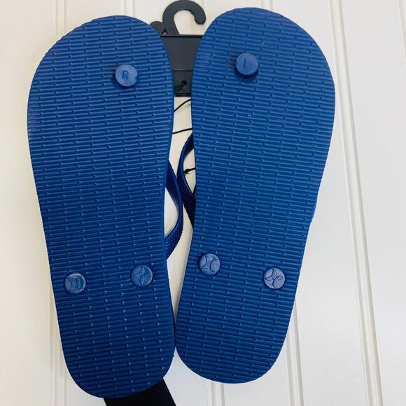 NWT Hurley Sz 6 Blue Pink Flip Flop Sandals - Picture 3 of 3